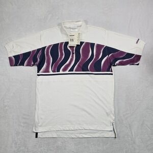Vtg 80's Adidas Stefan Edburg Style Polo Shirt Tennis Men's Small NOS Deadstock